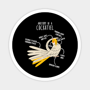 Lutino Cockatiel Anatomy Magnet